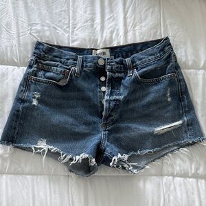 Agolde Distressed Blue Jean Shorts - Size 27